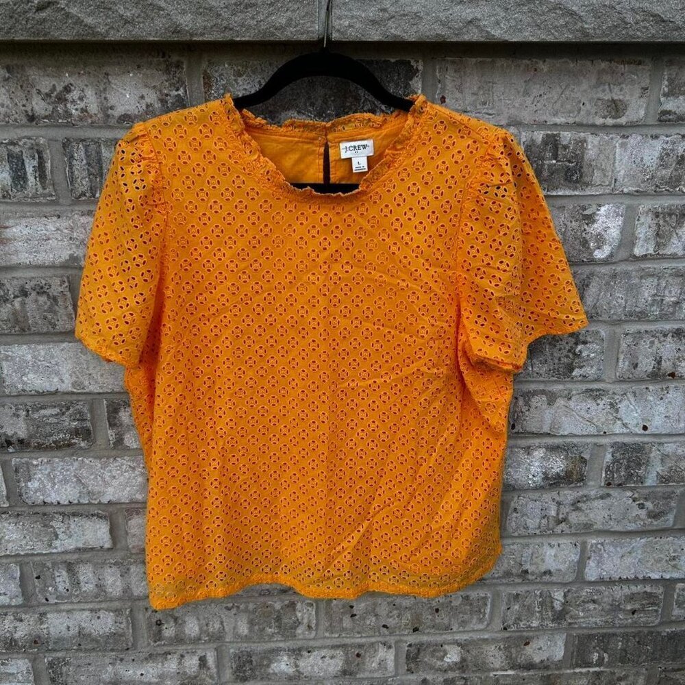 Yellow J.Crew blouse with ruffles #feminine